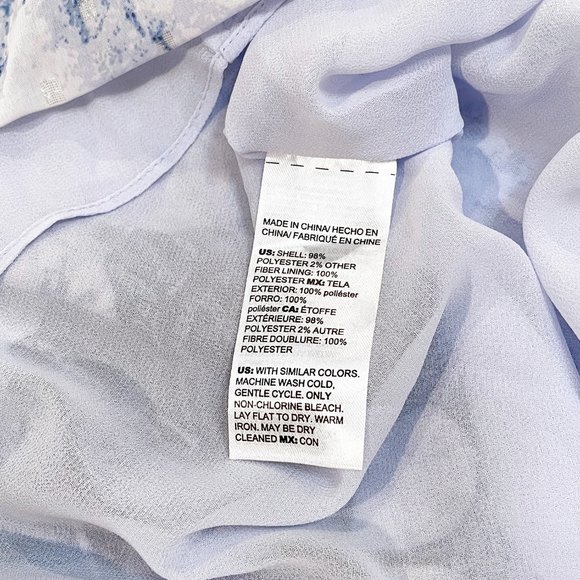 NWT WHBM Blue Floral Batik Halter Midi Dress Size 2 - Picture 9 of 9